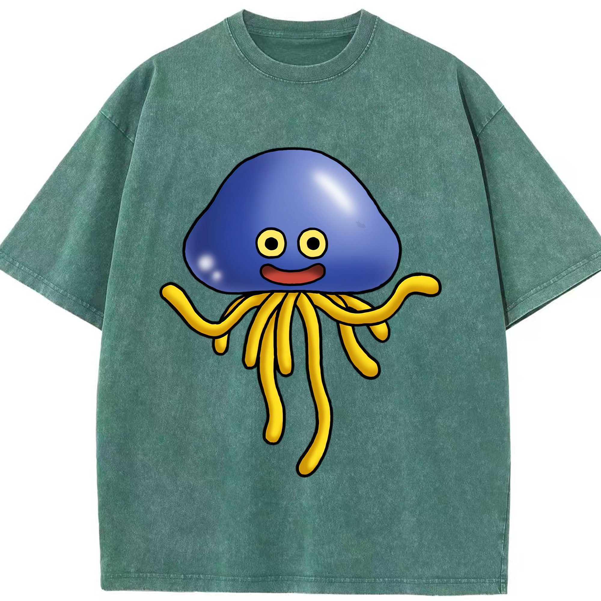 （画像用） ドラゴンクエスト Doragon Kuesuto Dragon Quest 綿100% ヴィンテージ風 半袖Tシャツ（フロントプリント）